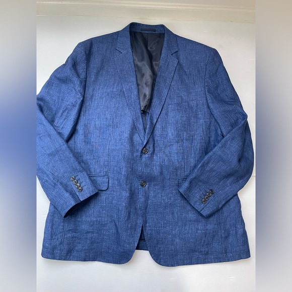 Abiti Roma Other - Abiti Roma Blue 100% Linen Suit Sports Jacket Size 2X Made in Italy